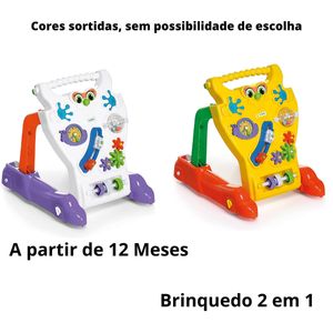 Andador Feliz 2 Em 1 Atividades Cores Sortidas 0902 Tateti