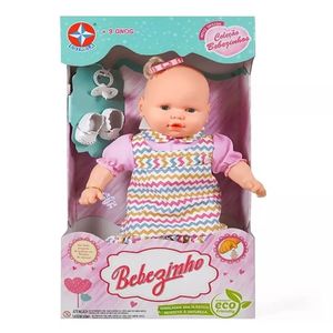 Boneca Bebê Vestido Rosa Claro Estrela 1001003000062