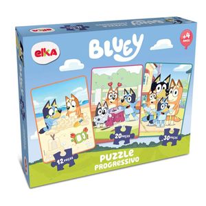 Quebra Cabeça Progressivo Bluey 12/20/30 Peças Elka 1317