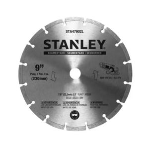 Disco Diamantado 9 230Mm - Furo 222Mm Com Redutor Para 20Mm - Segmentado Stanley