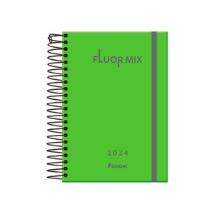 Agenda Foroni Espiral Capa Dura Fluor Mix 178 Folhas