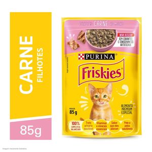 Ração Úmida Gatos Filhotes Friskies Carne 85g
