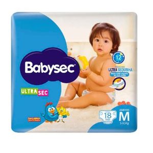 Fralda Babysec Jumbinho M Pacote com 18 Unidades