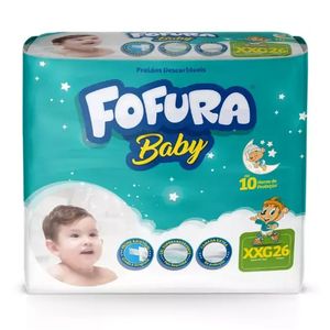 Fralda Descartável Fofura Mega XXG Pacote com 26 Unidades