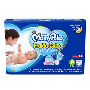 Fralda Descartável Mamypoko Calça Azul Mega Tamanho P 46x1