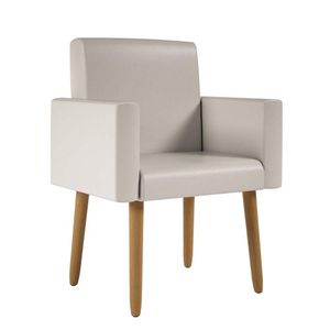 Poltrona Decorativa Pés Palito Nina Tecido Sintético