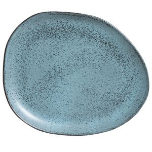 Conjunto com 6 Pratos Raso Oval Orgânico Night Sky 31x24x2,5cm