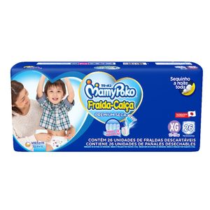 Fralda Descartável Mamypoko Calça Azul Mega Tamanho XG 26 Unidades