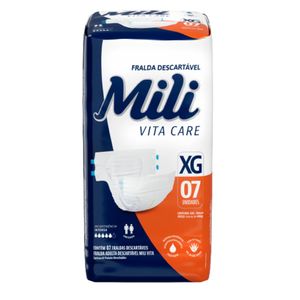 Fralda  Geriátrica Mili Vita Care  Tamanho XG 1 pacote c/ 7 fraldas  Uso Adulto