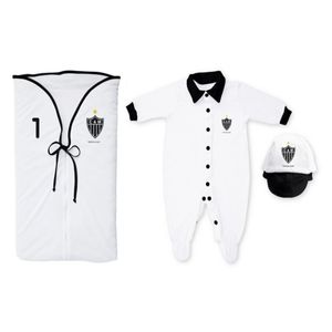 Kit Bebê Saída Maternidade Atlético MG Branco - Torcida Baby