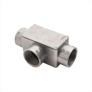 Condulete Tipo T 2.1/2 Fixo Tramontina com Tampa com Rosca BSP e sem Pintura