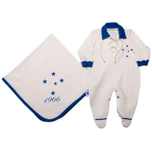 Kit Maternidade Cruzeiro Retrô com Manta Oficial
