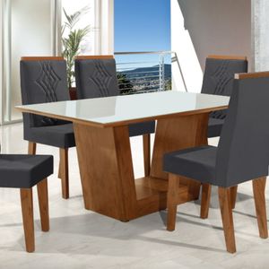 Conjunto de Mesa Viena 6 Cadeiras Rus/Cz Art Panta
