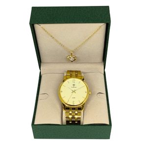 Relógio Feminino Tuguir Analógico 2139 Dourado e Bege