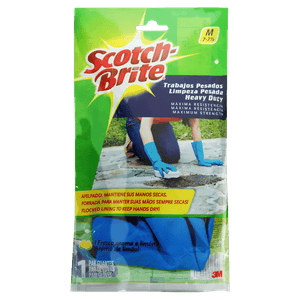 Luva Limpeza Pesada Limão Azul Scotch-Brite M