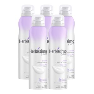 Kit Desodorante Aerossol Antitranspirante Herbíssimo Care Lavanda - 5 unidades