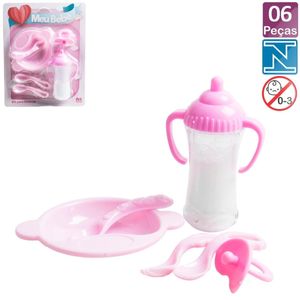 Acessórios Para Boneca 06 Peças MEU Bebê Refeição - Tudo em Caixa