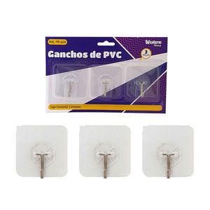 Ganchos Pvc 6Cm 3 Peças