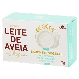 Sabonete em Barra Vegetal sem Perfume Davene Leite de Aveia Clássico Caixa