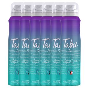 Kit Desodorante Aerosol Antitranspirante Tabu Zen 150Ml com 6 Unidades