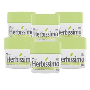 Kit Desodorante Creme Antitranspirante Fresh Herbissimo 55G com 6 unidades