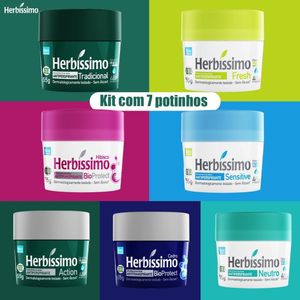 Kit Desodorante Creme Herbissimo 55G com 7 unidades Kit Desodorante Creme Antitranspirante Herbissimo 55G com 7 unidades