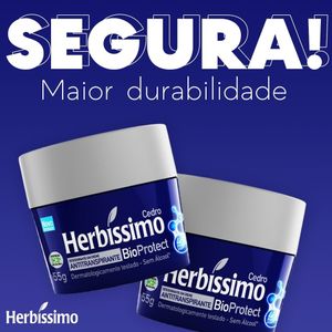 Desodorante Herbíssimo Creme Antitranspirante Bioprotect Cedro 55G