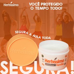 Kit Desodorante Creme Antitranspirante Vanilla Herbissimo 55G com 6 unidades