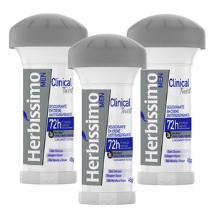 Kit Desodorante Twist Antitranspirante Herbíssimo Clinical Men 45G c/3 unidades