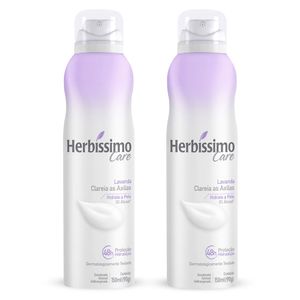 Kit Desodorante Aerossol Antitranspirante Herbissimo Care Lavanda c/2 unidades