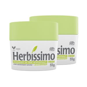 Kit Desodorante Creme Antitranspirante Fresh Herbissimo 55G - 2 unidades