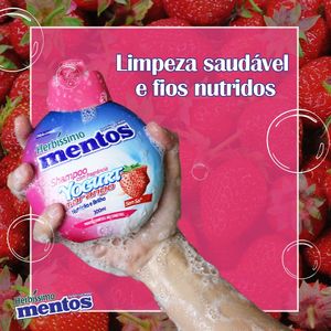 Kit Herbissimo Mentos Shampoo e Condicionador Yogurt Morango + Desodorante Herbíssimo Hibisco 55G