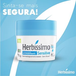 Desodorante Creme Antitranspirante Sensitive Herbissimo 55G