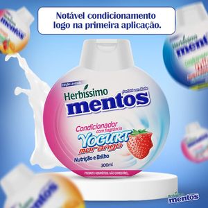 Kit Herbissimo Mentos Shampoo e Condicionador Yogurt Morango + Desodorante Herbíssimo Twist Hibisco 45G