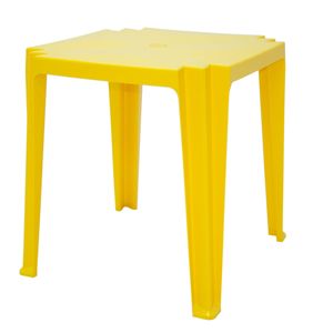 Mesa Tramontina Tambaú 68 x 68 x 72 cm em Polipropileno Amarelo