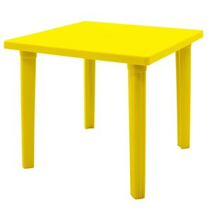 Mesa Tramontina Sancho 80 x 80 cm em Polipropileno Amarelo Basic