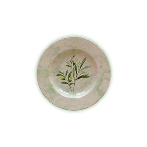 Prato Sobremesa Tramontina Oliva HO em Porcelana Decorada 21 cm