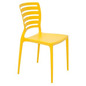 Cadeira Sofia encosto horizontal amarela Tramontina 92237000