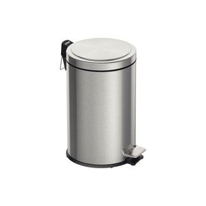 Lixeira com Pedal 12 Litros Tramontina Brasil Plus Aço Inox Acetinado