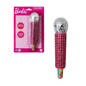 Microfone Barbie Infantil Brinquedo Decorado com Strass