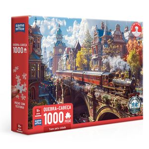 Quebra Cabeça Trem Pela Cidade 1000 Peças Toyster 3256