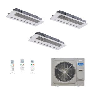 Ar Condicionado Multi Split Inverter Midea Atom 28000 BTUs (3x 12000 Cassete 1 Via ) Quente Frio - 220V