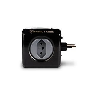 Adaptador Bivolt Energy Cube - Preto - Com  5 Tomadas - Gshield