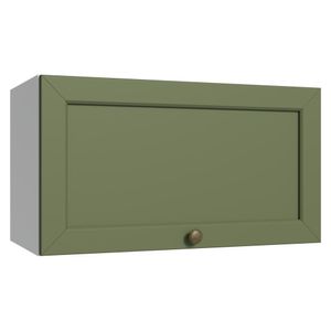 Armário Aéreo 60 cm 1 Porta Basculante Branco/Verde Vik Madesa
