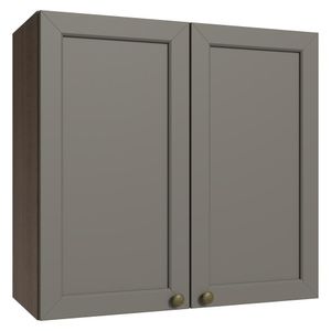 Armário Aéreo 70 cm 2 Portas Rustic/Cinza Vik Madesa