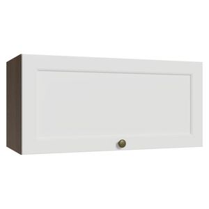 Armário Aéreo 70 cm 1 Porta Basculante Rustic/Branco Vik Madesa
