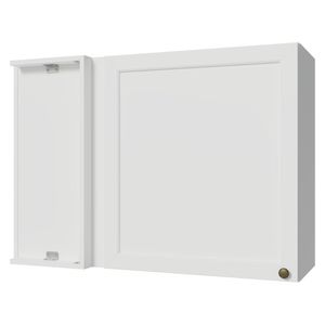 Armário Aéreo de Canto 1 Porta Branco Vik Madesa