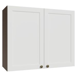 Armário Aéreo 80 cm 2 Portas Rustic/Branco Vik Madesa