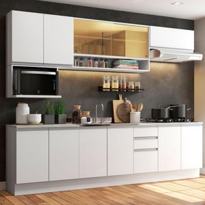 Cozinha Completa Madesa Genova com Armário e Balcão (Sem Tampo e Pia)