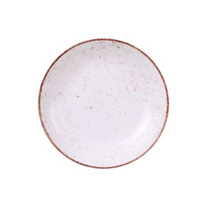 Prato Fundo Tramontina Rústico Marrom em Porcelana Decorada 22 cm